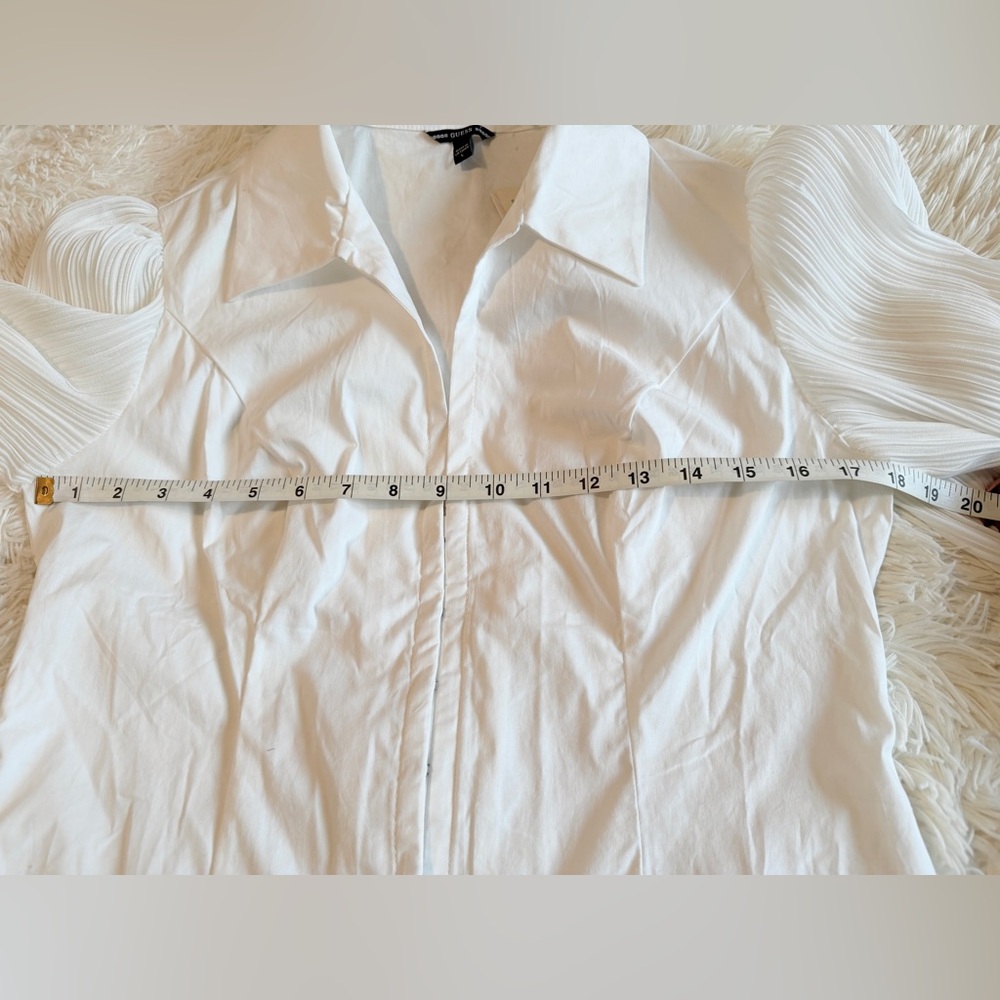 NWT Guess Cotton Button-Up Shirt - Picture 9 of 14